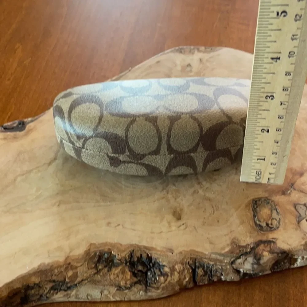 Coach Brown Signature Monogram Eyeglass / Sunglasses Case